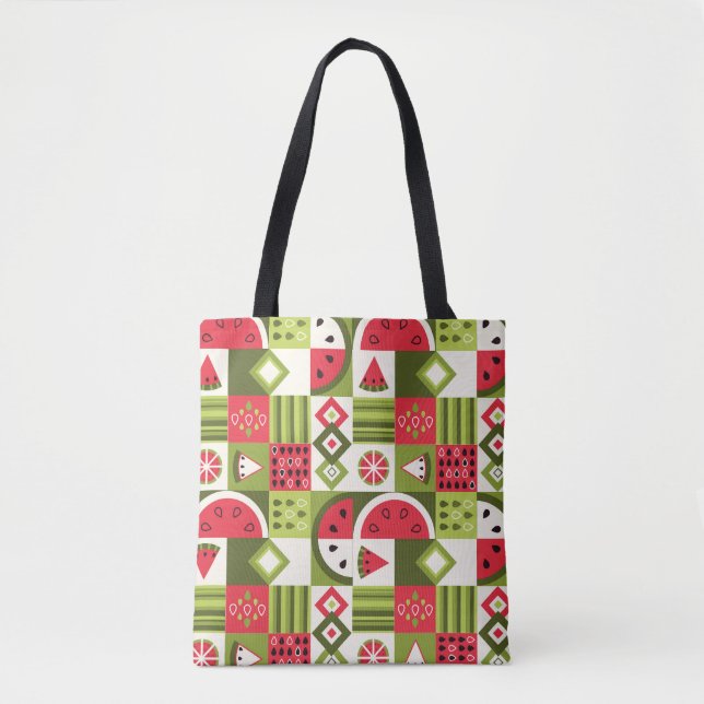 Tote Bag Éléments décoratifs de pastèque Art (Devant)