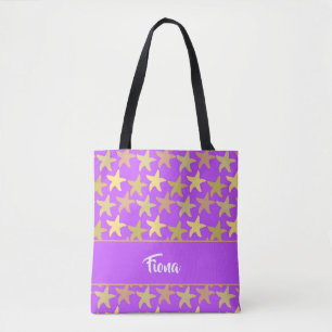 Tote Bag Élepée colorée sur violet