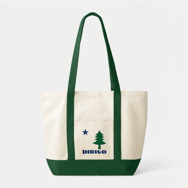 Tote Bag Éléphant 1901 de drapeau du Maine Fourre-tout (Devant)