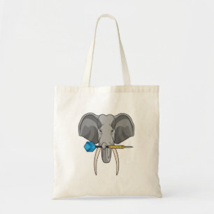 Tote Bag Eléphant aux fléchettes avec fléchette