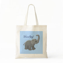 éléphant bleu de baby shower
