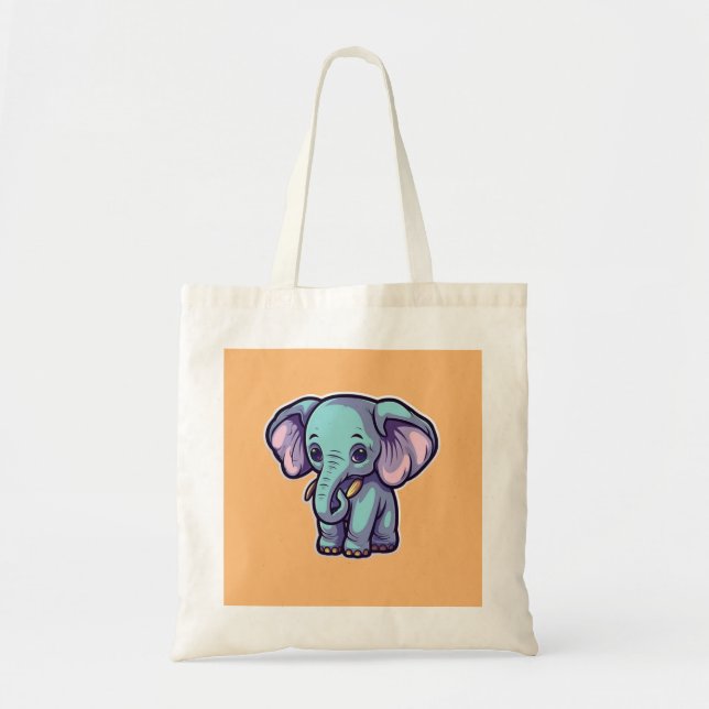 TOTE BAG ÉLÉPHANT DE CARTOON (Devant)