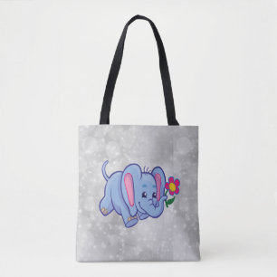 Tote Bag Éléphant de dessin animé mignon