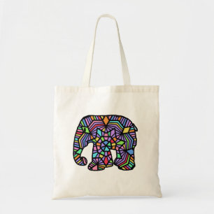 TOTE BAG ÉLÉPHANT EN VITRAIL