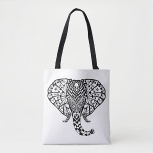 Tote Bag Éléphant ethnique 2 de motif