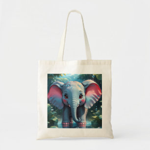 Tote Bag Eléphant mignon dans la pluie