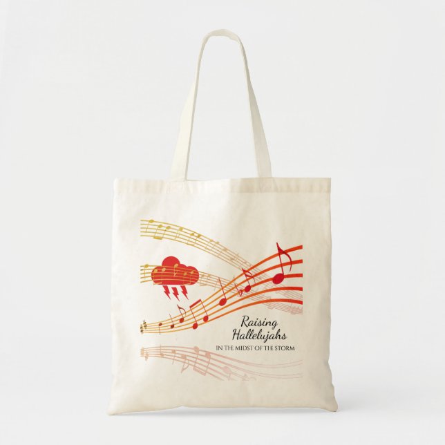 Tote Bag ÉLEVER HALLELUJAHS DANS LA TEMPÊTE ROUGE personnal (Devant)