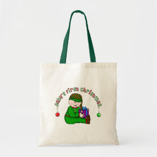 Tote Bag Elf Baby White First Christmas Tshirts et cadeaux