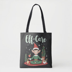 Tote Bag Elf Care Funny Christmas Elf Magique Self Care
