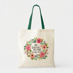 Tote Bag Elle a cru qu'elle pourrait ainsi elle a fait