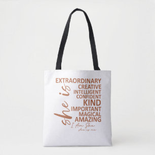 Tote Bag "Elle est Moi" Affirmation Typography Mousse au Ch