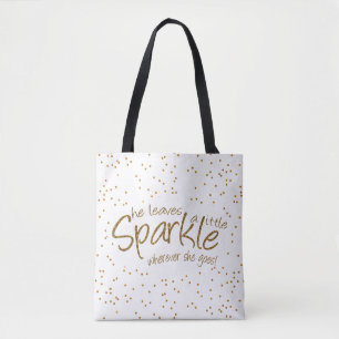 Tote Bag Elle Feuille une petite étincelle en design or &