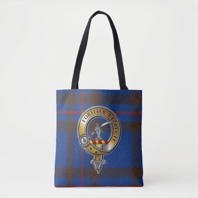 Tote Bag Elliot Tartan & Badge (Devant)