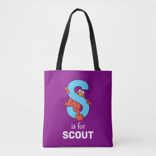 Tote Bag Elmo Alphabet   S Bleu