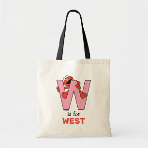 Tote Bag Elmo Alphabet W rose