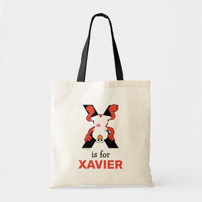 Tote Bag Elmo Alphabet | X Xray (Devant)