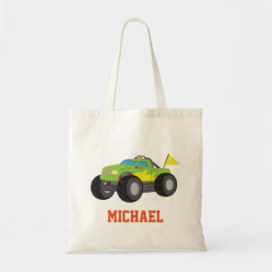 Tote Bag Emballage du camion de monstre vert pour des