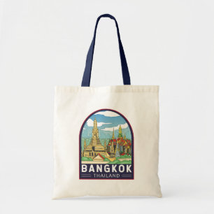 Tote Bag Emblème Bangkok Thaïlande Travel Retro