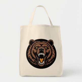 Tote Bag Emblème de puissance de l'ours rugissant