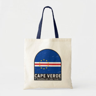 Tote Bag Emblème du drapeau du Cap Vert Vintage