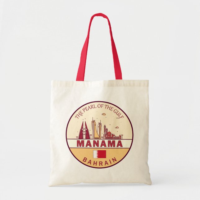 Tote Bag Emblème Skyline de Manama à Bahreïn (Devant)