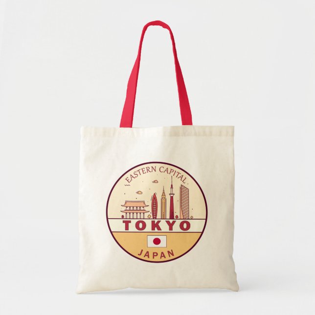 Tote Bag Emblème Skyline de Tokyo City (Devant)