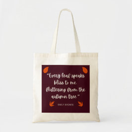 Tote Bag Emily Bronte Fall quitte le poème