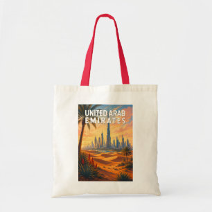 Tote Bag Émirats arabes unis Illustration Voyage Art