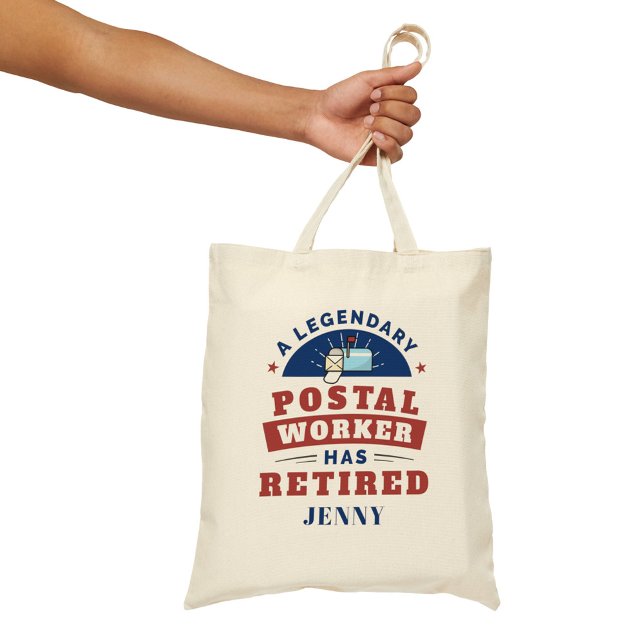 Tote Bag Employé de poste retraité Mailman Gardien de retra (Retired Postal Worker Personalized Tote Bag)