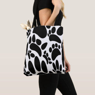 Tote Bag Empreinte Abstraite de chien
