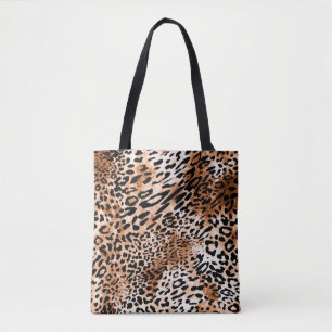 Tote Bag Empreinte de léopard africain sans couture
