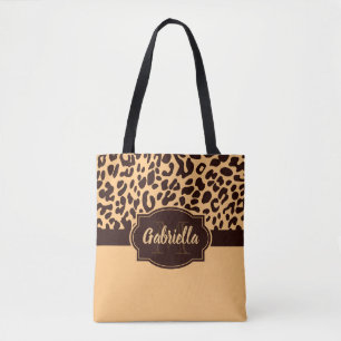 Tote Bag Empreinte de léopard mignon