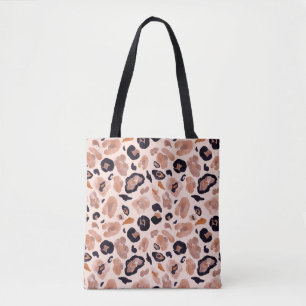 Tote Bag Empreinte de léopard, sans soudure, arrière - plan