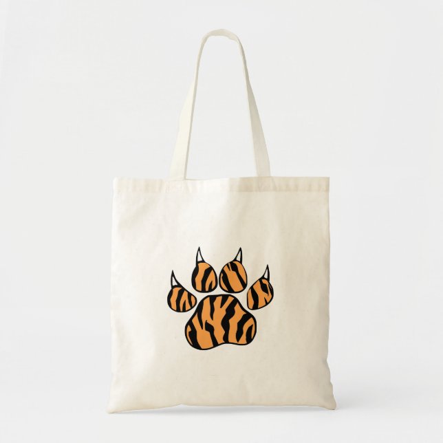 Tote Bag Empreinte de patte de tigre (Devant)