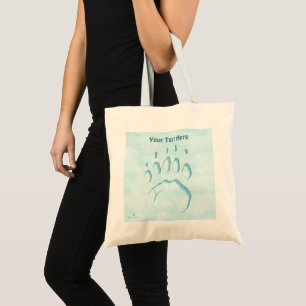 Tote Bag Empreinte de patte d'ours polaire