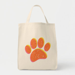 Tote Bag Empreinte vintage de chien gris