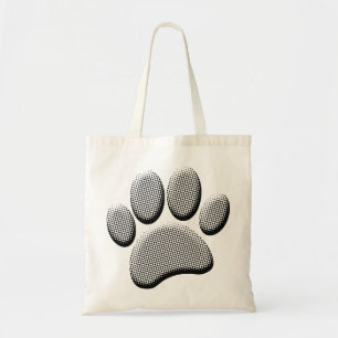 Tote Bag Empreintes de pattes de tatouage demi-ton de papie