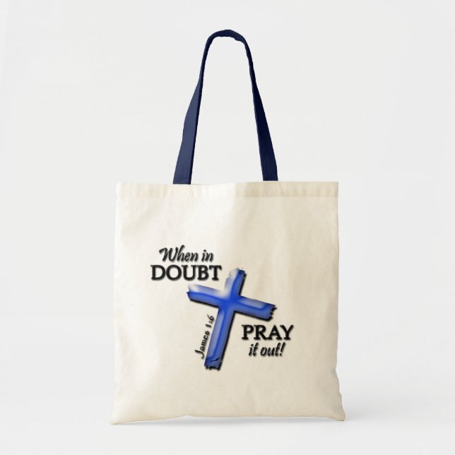 Tote Bag En cas de doute… (bleu) (Devant)