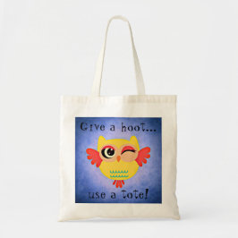 Tote Bag En clignant de l'oeil le hibou mignon donnez un