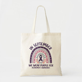 Tote Bag En septembre, nous portons la conscience d'Alzheim