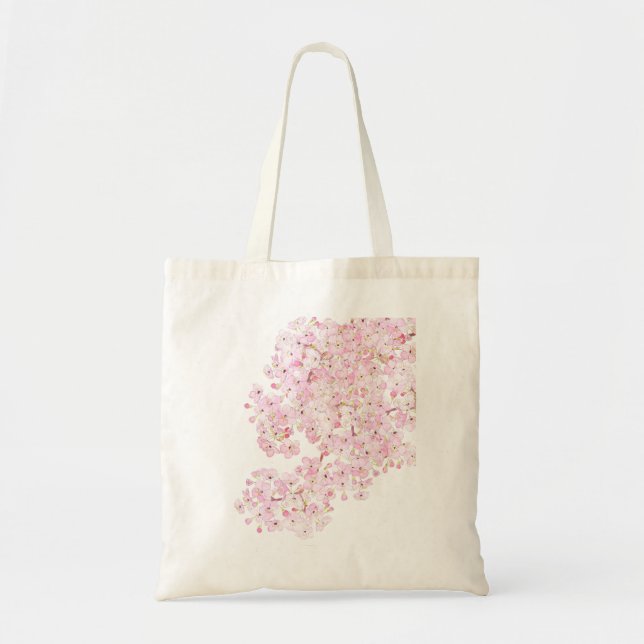 Tote Bag encre de fleur de cerisier et aquarelle 1 (Devant)