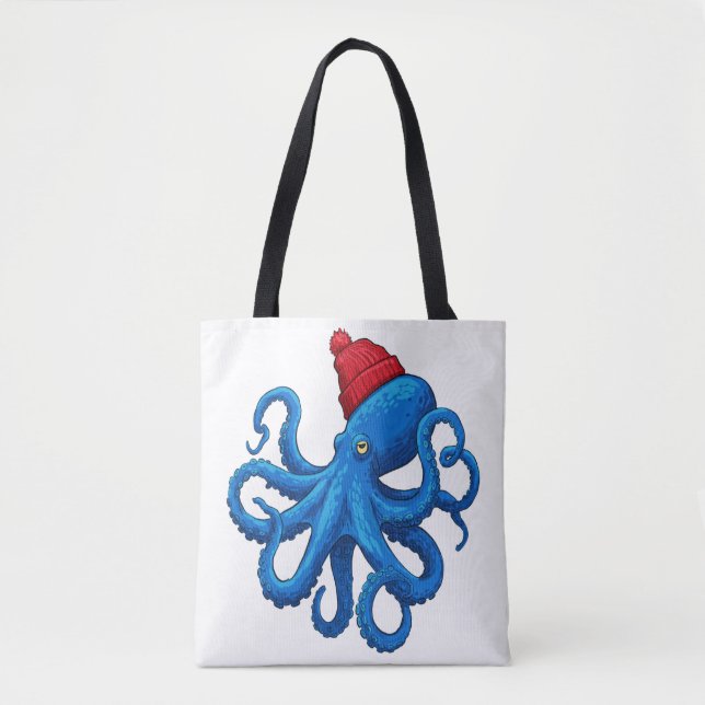 Tote Bag Encre Votre Jour : Jouer Compagnons Octopus (Devant)