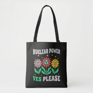 Tote Bag Énergie nucléaire oui s'il vous plaît fleurs souri