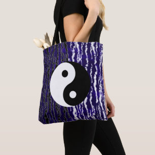 Tote Bag Énergie Zen de Tranquilité Bleue Yin Yang