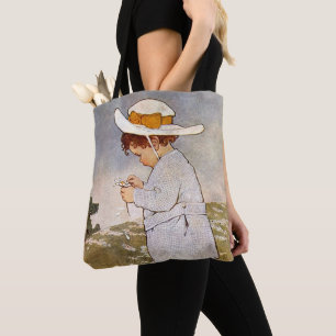 Tote Bag Enfant Antique Cueille des Marguerites Bessie Peas