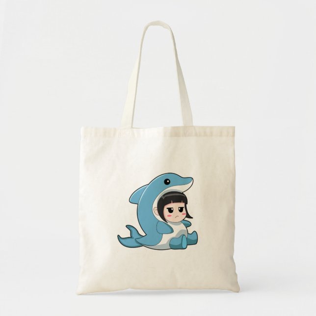 Tote Bag Enfant avec costume de dauphin (Devant)