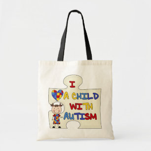 Tote Bag Enfant avec la fille 2 de brune d'autisme