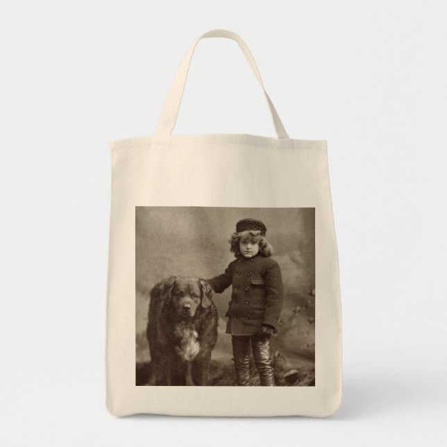 Tote Bag Enfant avec le chien, C1885 (Devant)