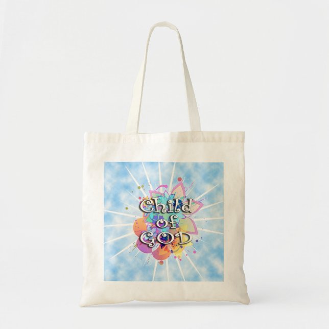 Tote Bag Enfant de Dieu, en pastel (Devant)