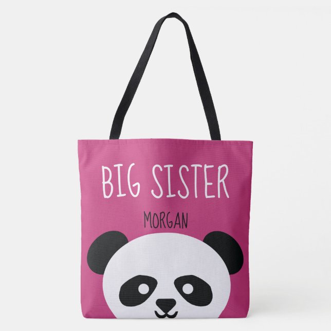 Tote Bag Enfant de mêmes parents d'animal de visage d'ours (Devant)